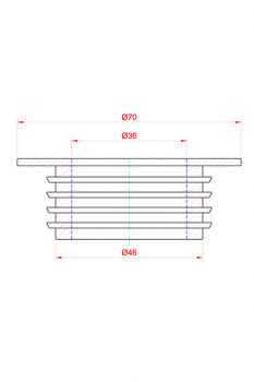 Dichtung - Glas/Rauchsäule Ø 36mm