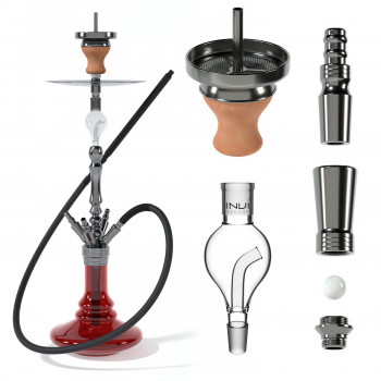 INVI Tesseract Edelstahl - Gun-Metal Red