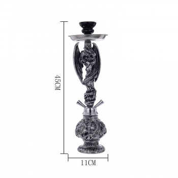 Shisha "Dragon" - schwarz-silber 45cm