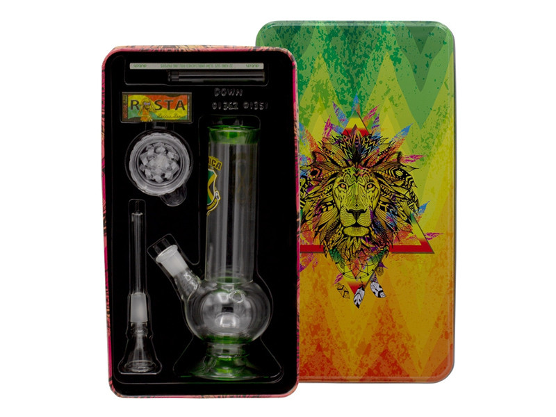 Glasbong Set "Bouncer Rasta" Jamaika, 21cm