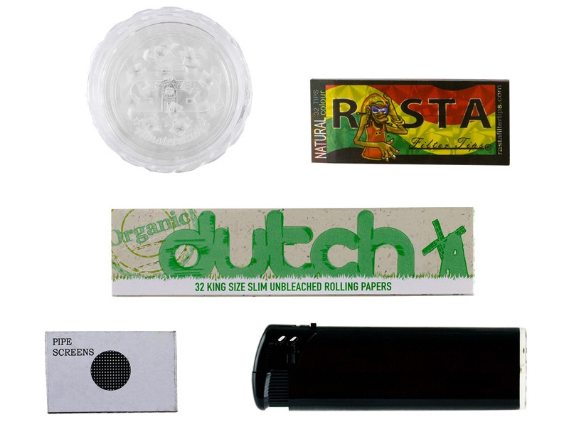 Glasbong Set "Bouncer Rasta" Jamaika, 21cm