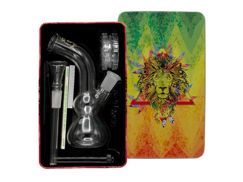 Glasbong Set "Green Monkey", 16cm