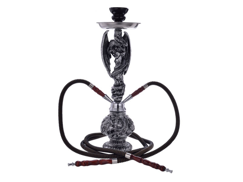 Shisha "Dragon" - schwarz-silber 45cm