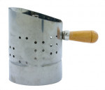 Kaminwindschutz mit Holzgriff